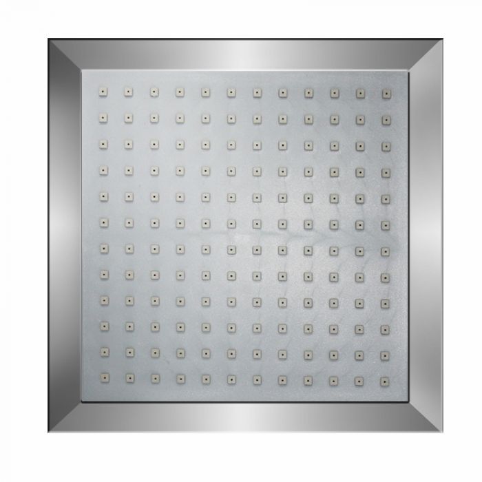 Shower Rose, Square, Chrome Plated, 200mm