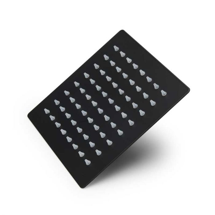 Shower Rose Square Black 150mm