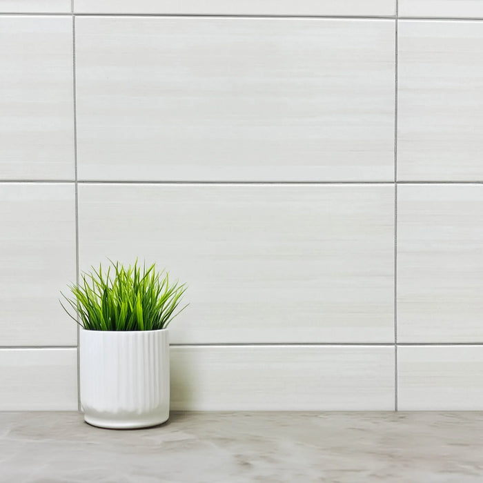 Futura Vibes White Shiny Ceramic Wall Tile - 600 x 300mm