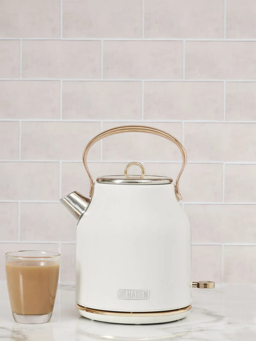 Haden Heritage White & Champagne Kettle 1.7L