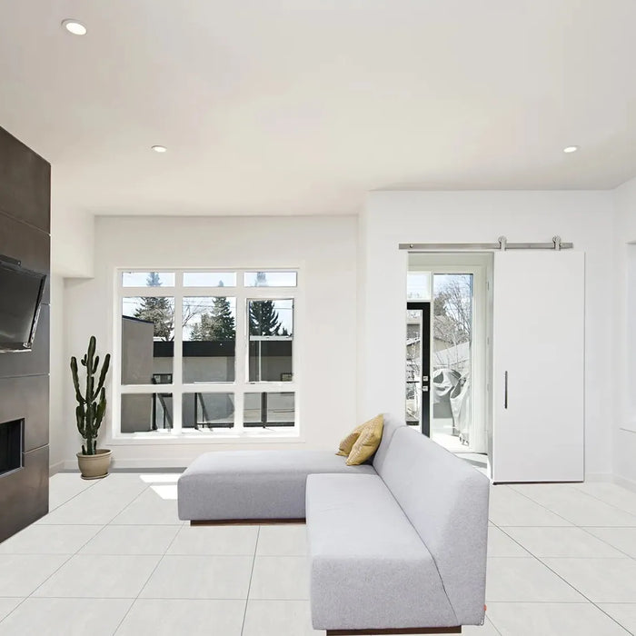 Felicia Grey EcoTec Shiny Glazed Porcelain Floor Tile - 600 x 600mm (2.16m2 per box)