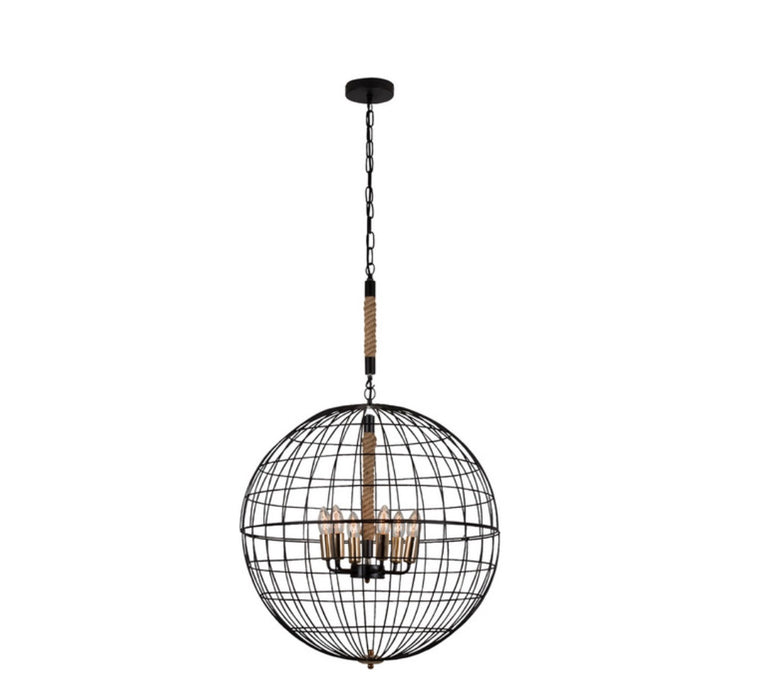 Eurolux CH279B Sparta Chandelier Black 600 x 950 mm