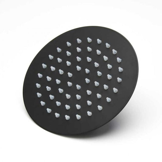 Shower Rose, Round, Black, 150mm