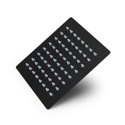 Shower Rose Square Black 150mm
