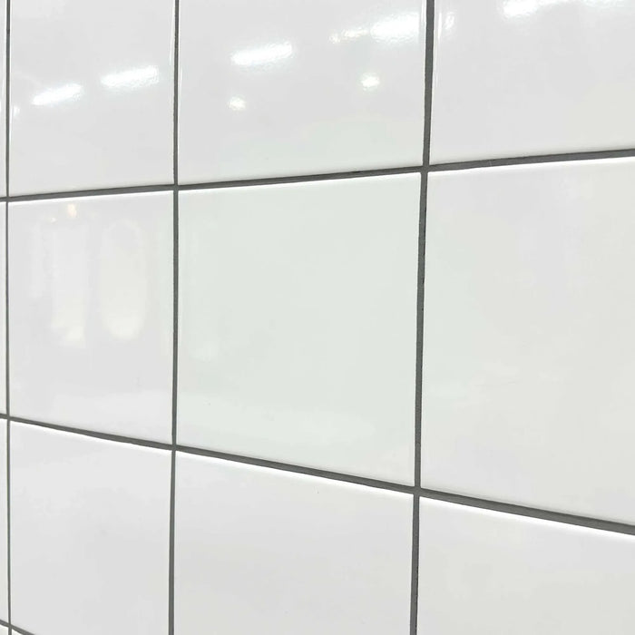 Shiny White Ceramic Wall Tile - 200 x 200mm